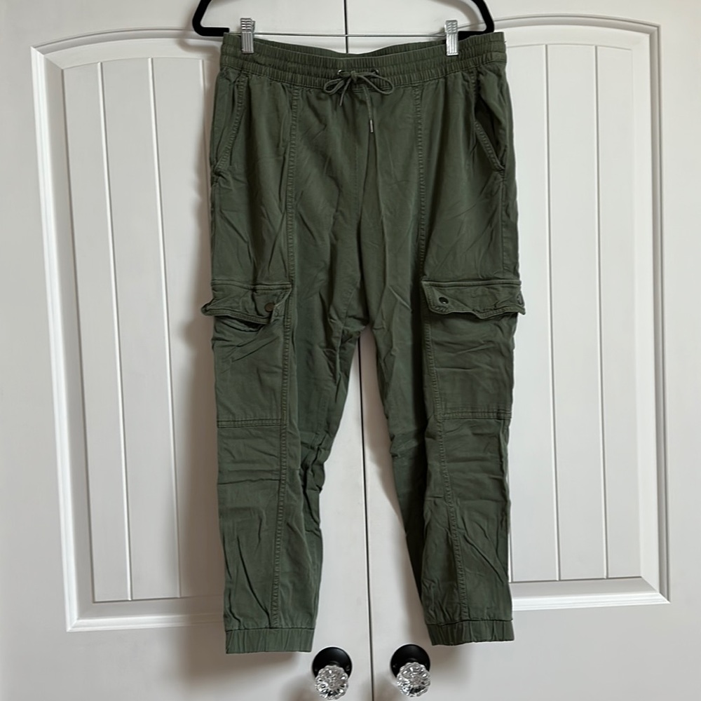 Banana Republic Green Cargo Pant Joggers Size L - Picture 3 of 12